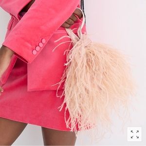 NWT J.Crew Feather Bag, Mauve Blush